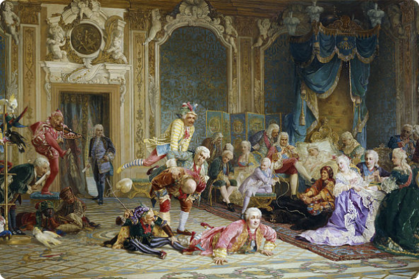 Jesters of empress Anna Ioanovna by V.Jacobi (1872)