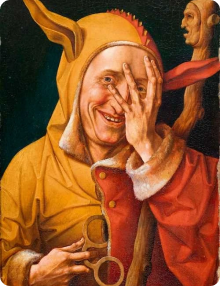 Portrait of a jester by Frans Verbeeck