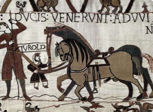 Turold depicted in the Bayeux Tapestry