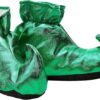 Green metallic elf shoes for women