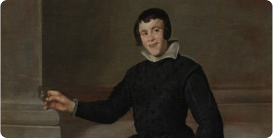 portrait of jester calabazas by Diego Velázquez