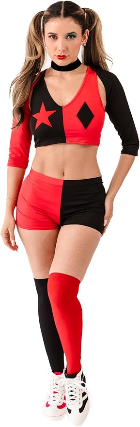 Harley clown cosplay costume