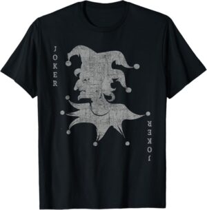 joker playing card distressed jester tshirt