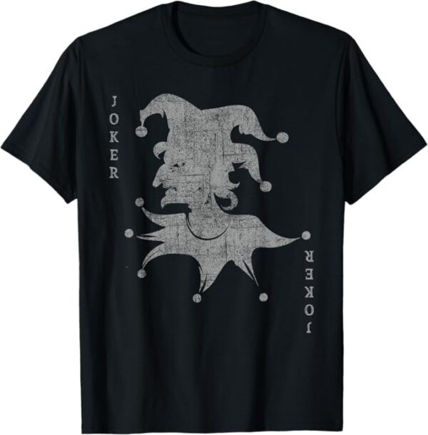 joker playing card distressed jester tshirt