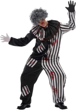 Halloween bleeding killer clown jumpsuit