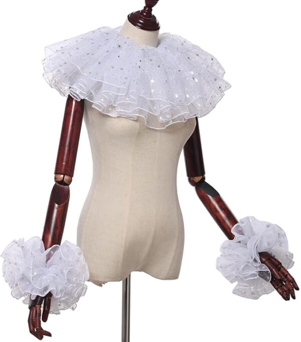 collar and wrist cuff set side view