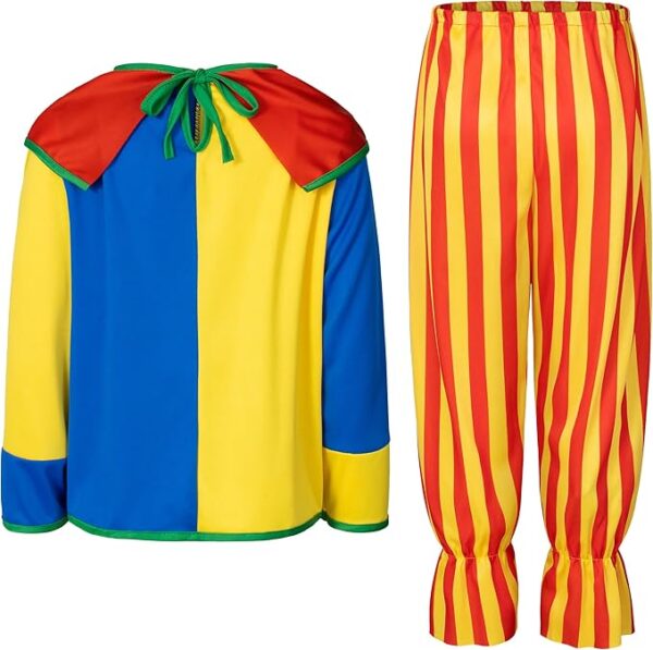 kids clown costume set back view