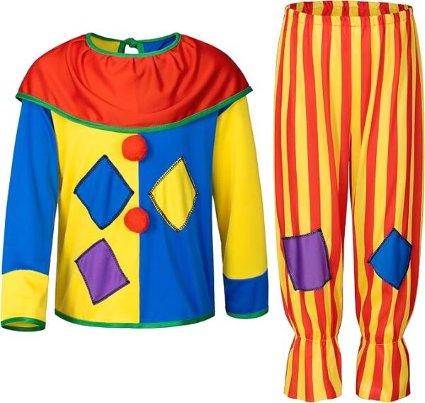 kids clown costume set shirt and pants