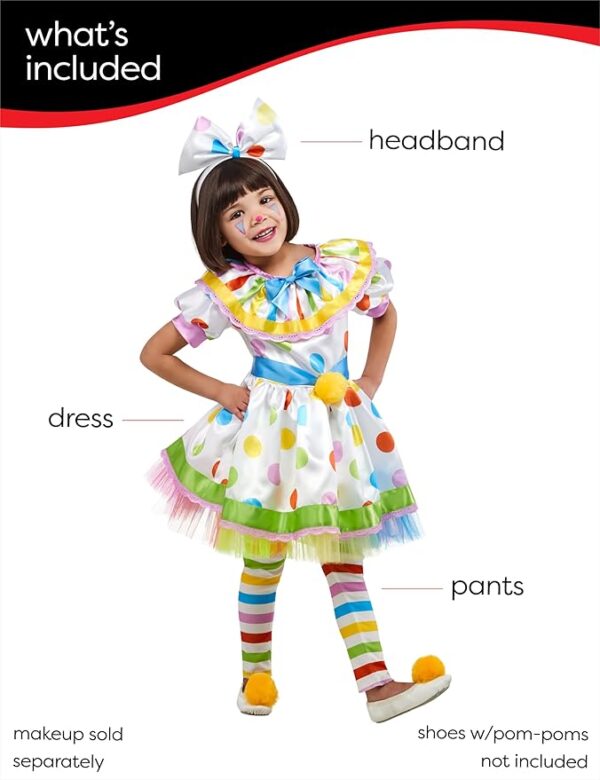 little clown girl costume inclusions