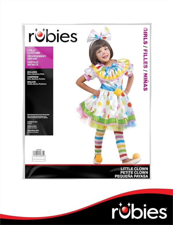 little clown girl costume packaging