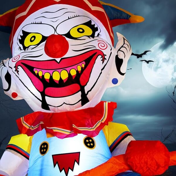 clown bicycle inflatable closeup