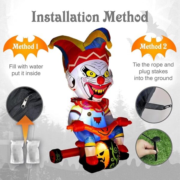 clown bicycle inflatable installation