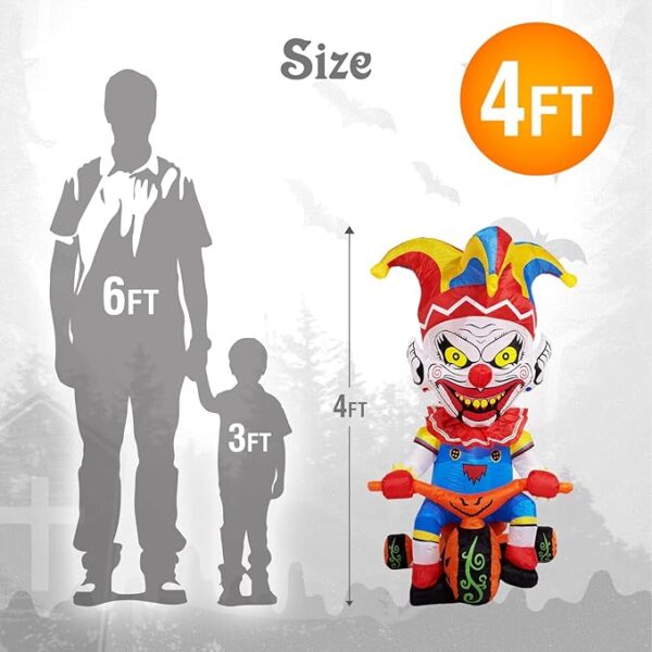 clown bicycle inflatable size