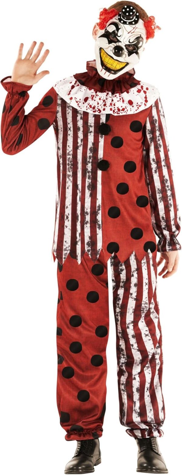 creepy killer clown costume front view