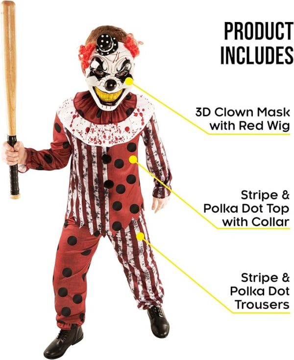 creepy killer clown costume inclusions