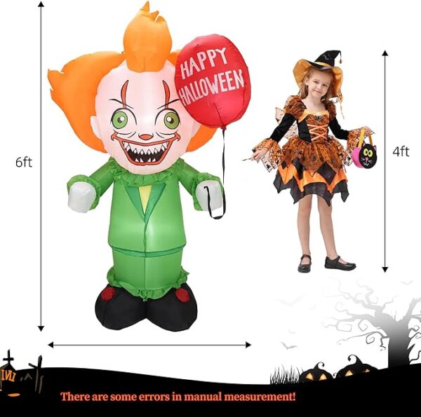 halloween inflatable clown measurement