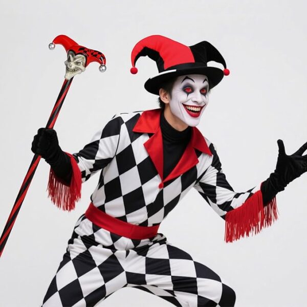 jester skull cane accessory
