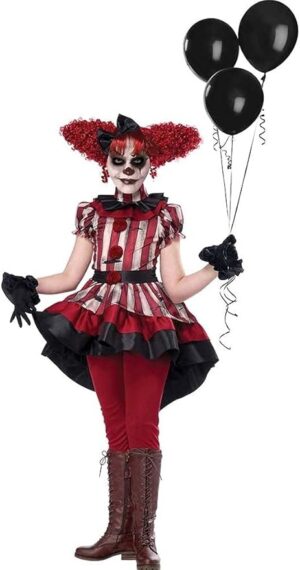 wicked girl's clown costume