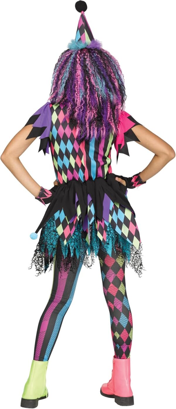 circus clown costume for girls back view