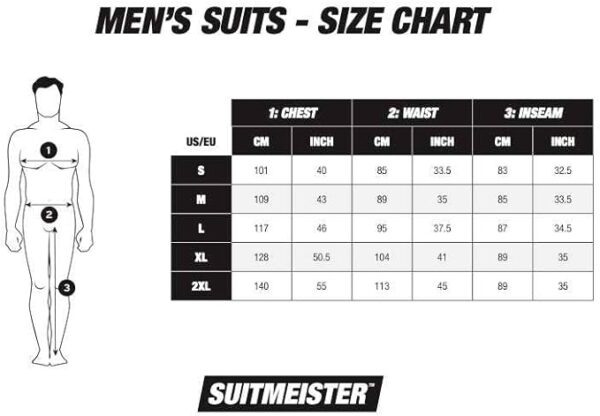 clown vintage costume size chart