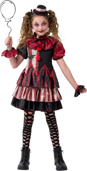 girl scary clown costume