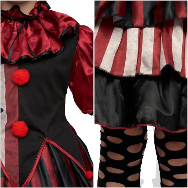 girl scary clown costume design