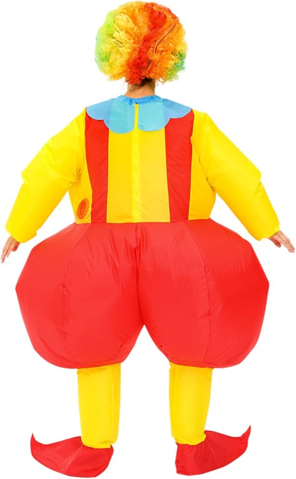 inflatable clown costume back view