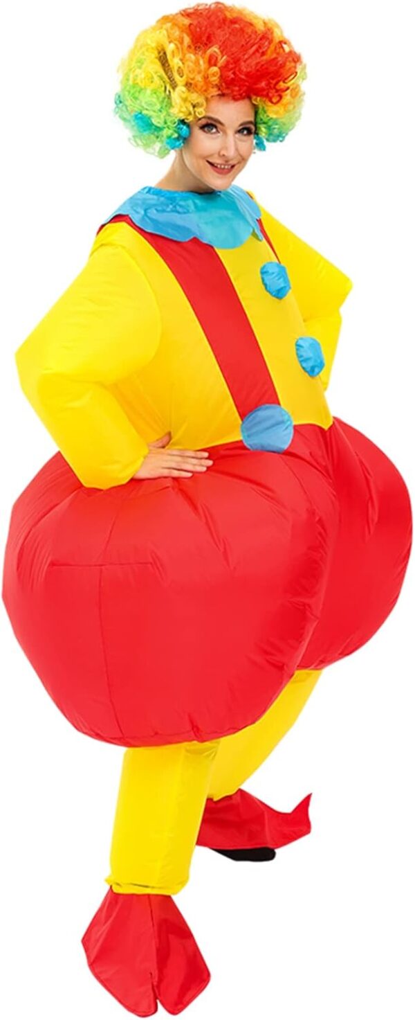 inflatable clown costume side view