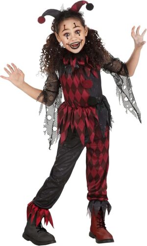 kid's jinxed jester clown costume
