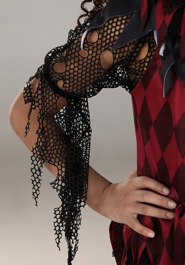 kid's jinxed jester clown costume detail