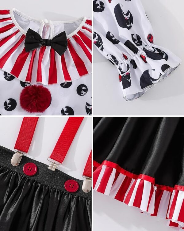 scary clown costume for girl details