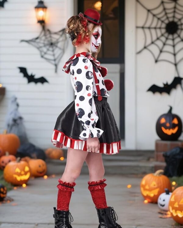scary clown costume for girl side view