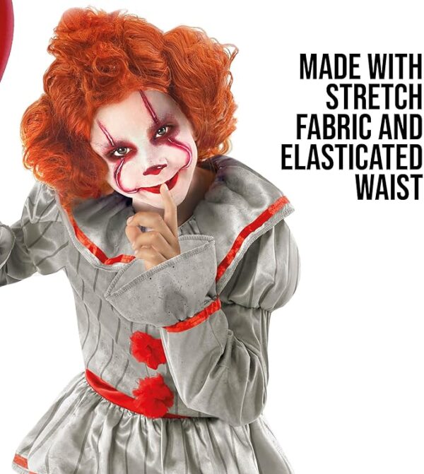 Morph creepy clown costume close up view
