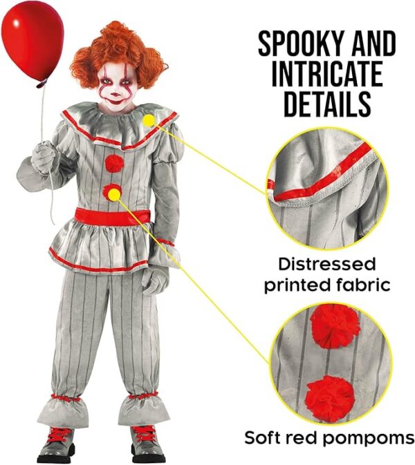 Morph creepy clown costume details