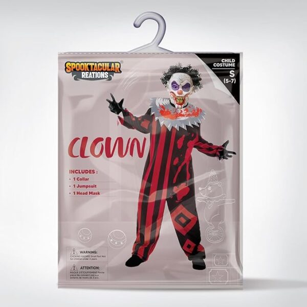halloween killer clown costume packaging