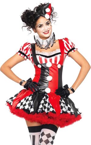 Harlequin clown costume