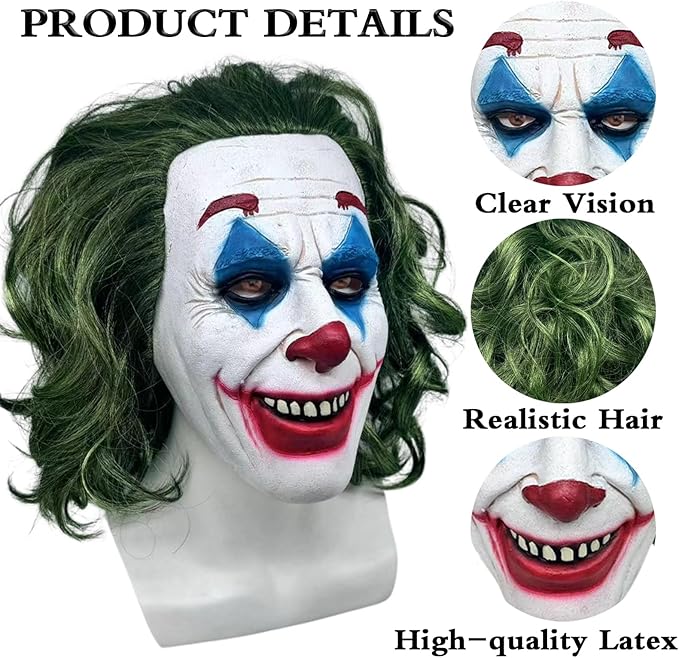 clown smile mask details