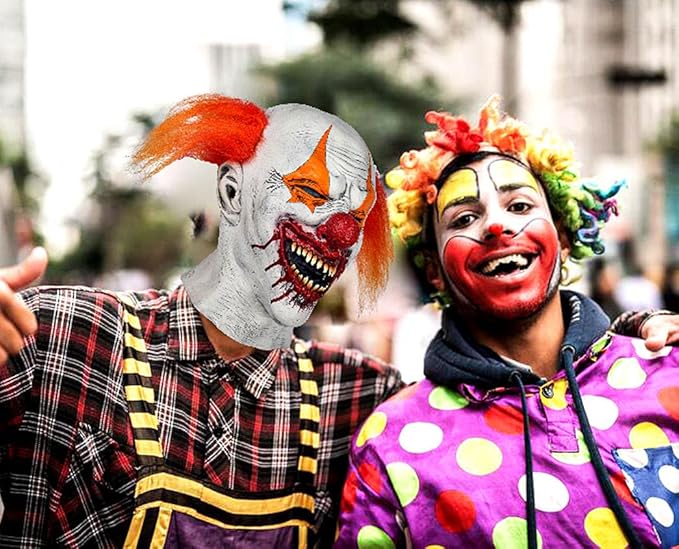 creepy clown mask for halloween