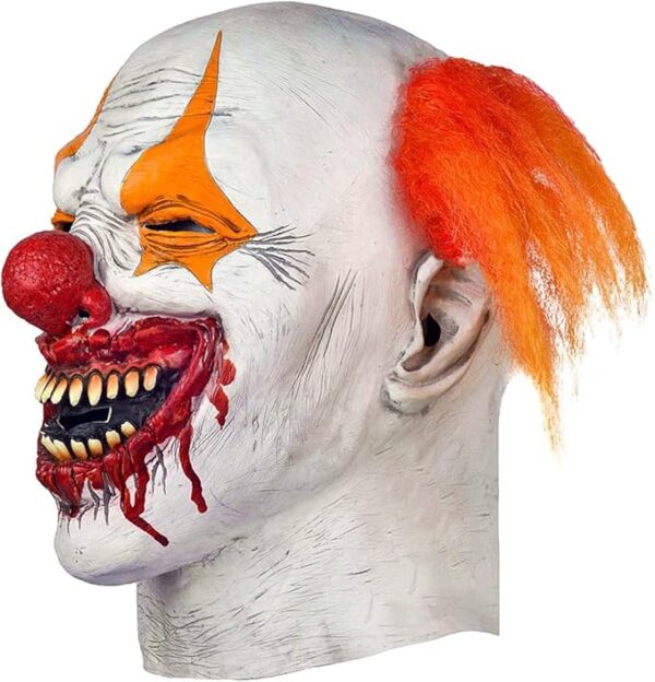 creepy clown mask side view