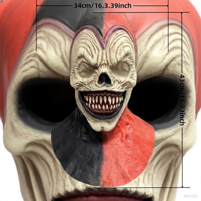evil clown mask size
