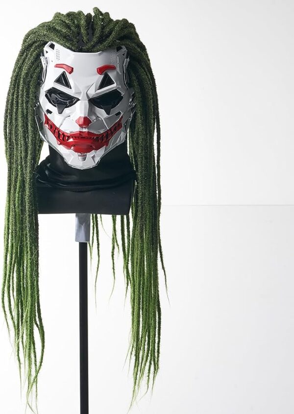 futuristic clown mask front view