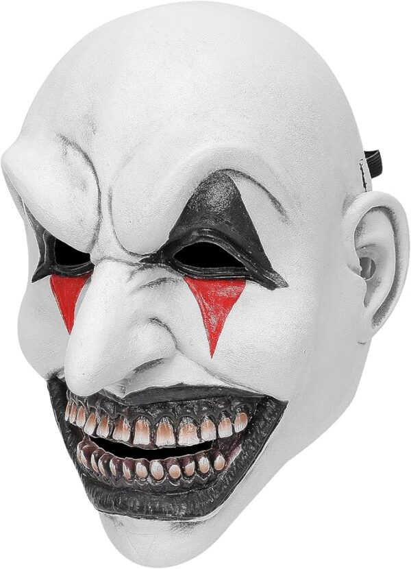 halloween clown mask closeup