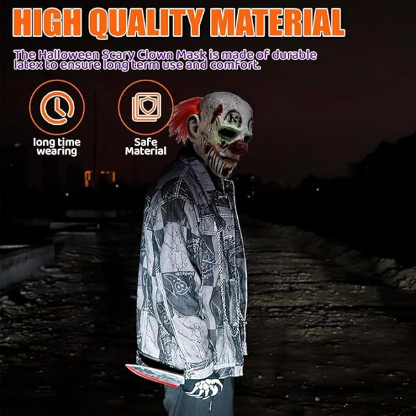 horror clown mask material