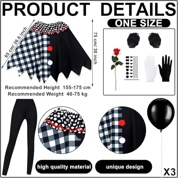 poncho clown costume details