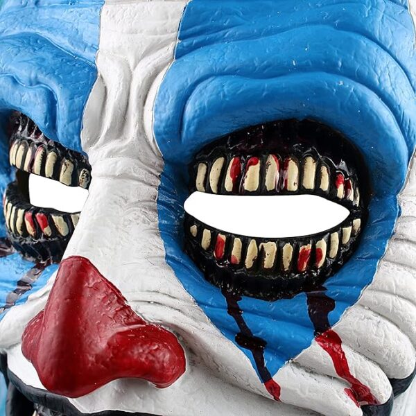 scary adult clown mask closeup