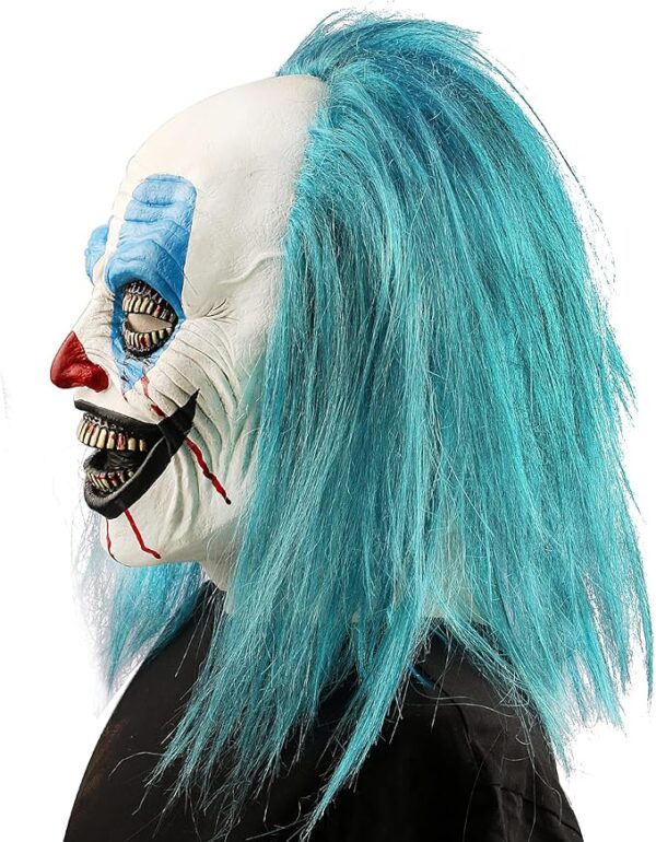 scary adult clown mask side view