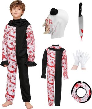 scary art clown costume set