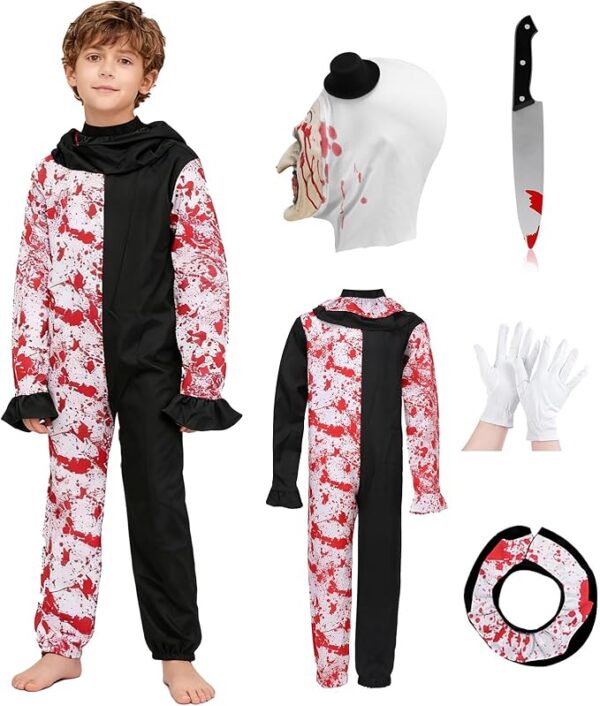 scary art clown costume set