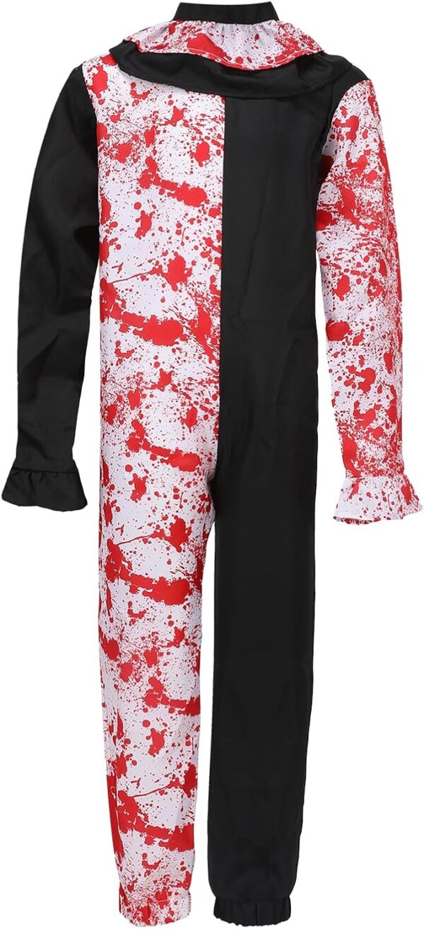 scary art clown costume set back view