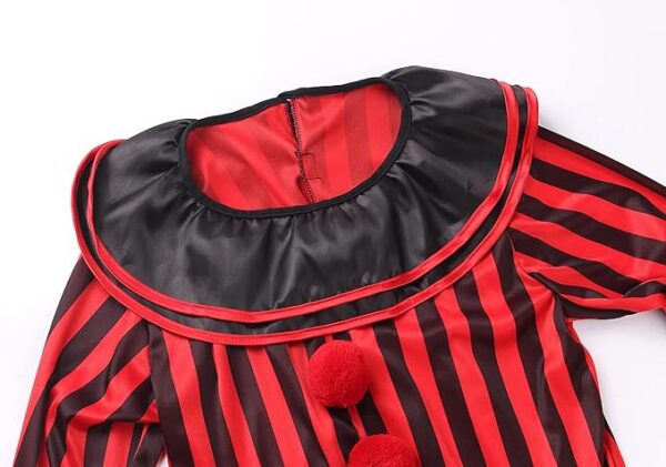top detail of clown halloween costume for kids